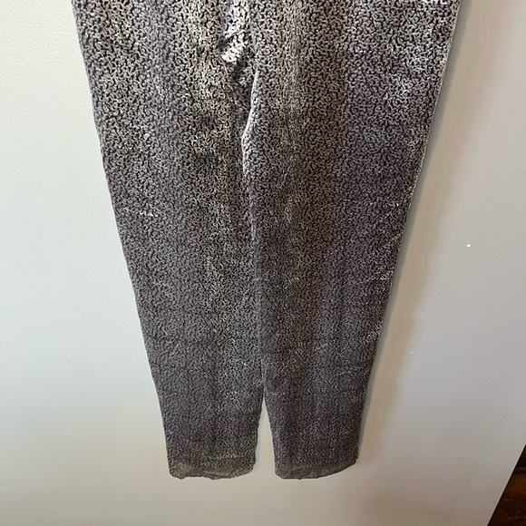 GIORGIO ARMANI Vestimenta Spa Silk Velvet Shiny Silver Pants - Picture 7 of 13